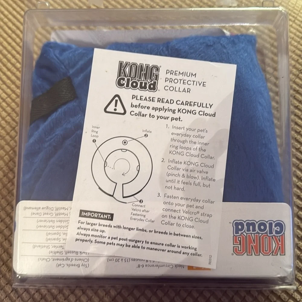 KONG Cloud Inflatable Protective Collar in Blue